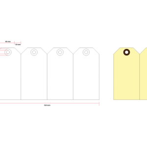 HF2 Label Karton 40x80mm 200g/m² Geel Nr:2 1000st