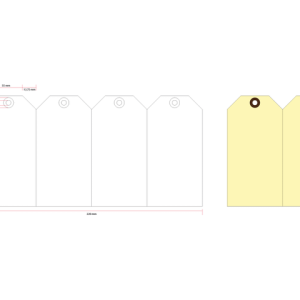 HF2 Label Karton 55x110mm 200g/m² Geel Nr:5 1000st