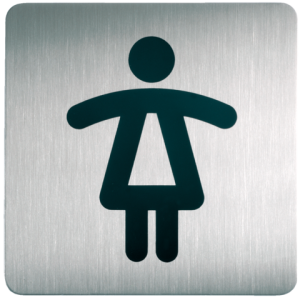 495623 - DURABLE Infobordje Pictogram WC Dames Zilver 150x150mm