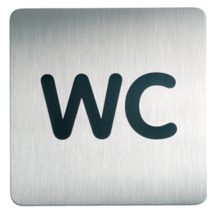 495723 - DURABLE Infobordje Pictogram WC Zilver 150x150mm