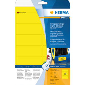 Herma Speciaal Etiket Signalering no:8029 99.1x42.3mm Geel 300st 1 Pak