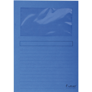 50102E - Exacompta Insteekmap met Venster l-Model Donker Blauw 100st A4