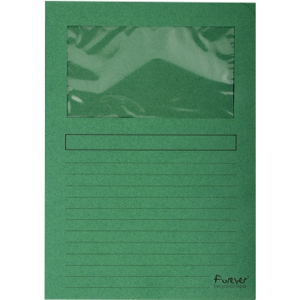 50103E - Exacompta Insteekmap met Venster l-Model Donkergroen 100st A4