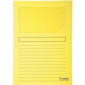 50109E - Exacompta Insteekmap met Venster l-Model Geel 100st A4