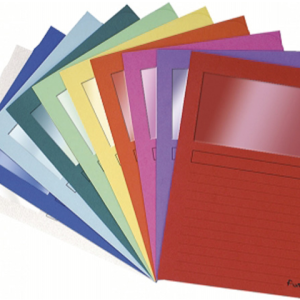 50100E - Exacompta Insteekmap met Venster l-Model Diverse Kleuren 100st A4