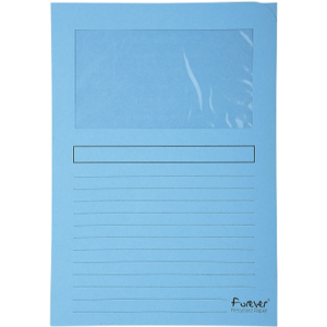 50106E - Exacompta Insteekmap met Venster l-Model Lichtblauw 100st A4