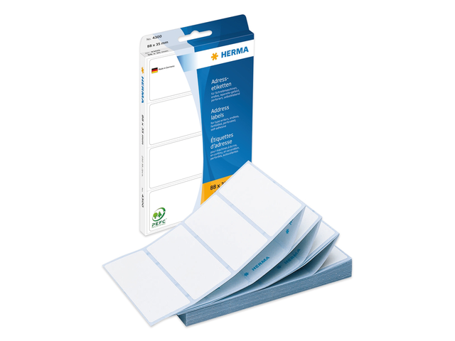 HERMA Adres Etiket Schrijfpapier 88x35mm Wit 250st 1 Pak