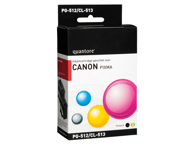 Quantore Inkt Cartridge CAN PG-512 CL-513 Black & Color Duopack
