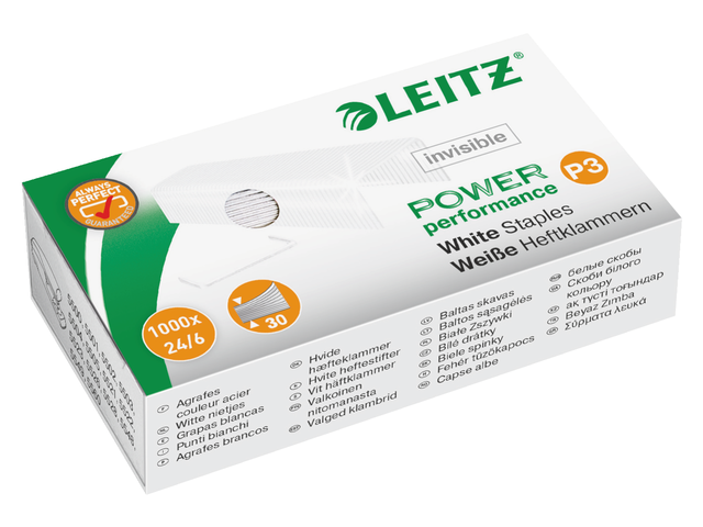 55540000 - LEITZ/ESSELTE Nietjes Wit Metaal 24/6 1.000st