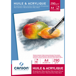 200005785 - Canson Olie-Acrylblok A4 290g/m² Wit 10vel