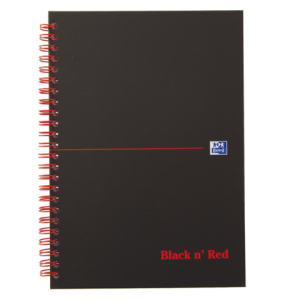 400047651 - OXFORD Notitieboek Black and Red Lijn A5 Diverse Kleuren 1st