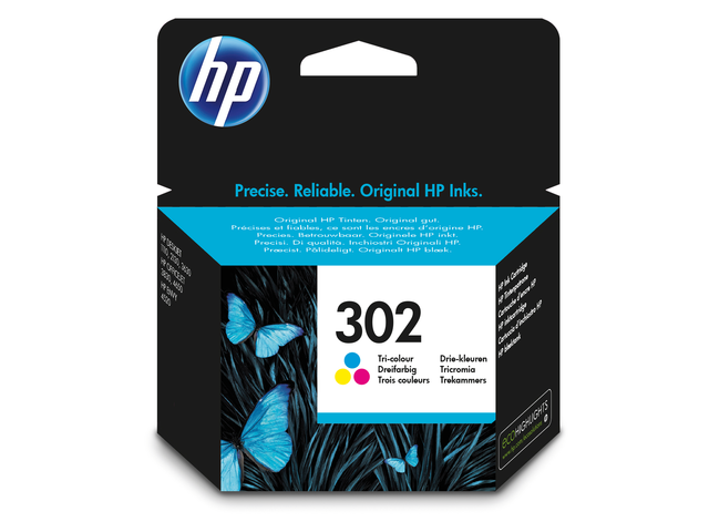 Inkcartridge hp f6u65ae 302 kleur