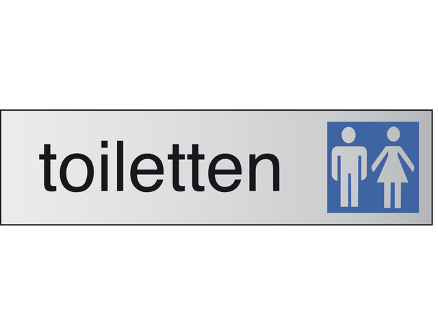 39064 - Posta Infobordje Pictogram Toiletten D/H 165x44mm