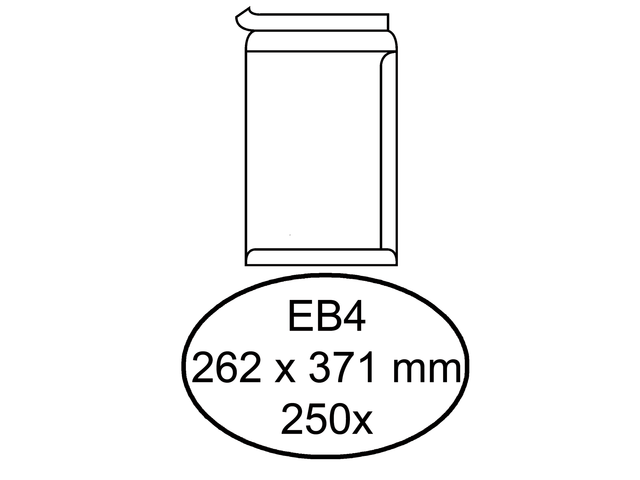 Q180198 - Quantore Akte Envelop EB4 262x371mm Strip 250st Wit
