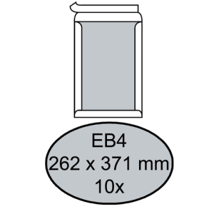 Quantore Bordrug Envelop EB4 262x371mm 120gr Strip 10st Wit