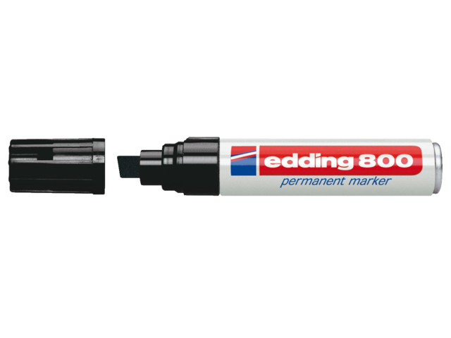 4-800001 - EDDING Marker Permanent 800 4-12mm Zwart 1st