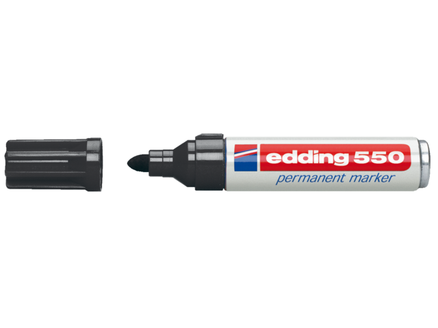 4-550001 - EDDING Marker Permanent 550 3-4mm Zwart 1st