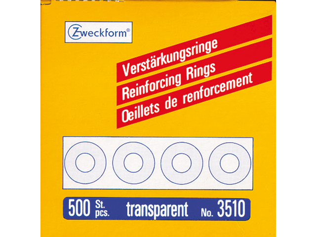 3510 - Avery Versterkingsringen Zweckform no:3510 Ø13mm 500st Wit