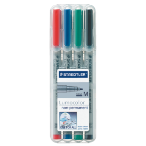 315 WP4 - STAEDTLER Viltstiften OHP Lumo M15 1mm 4 Kleuren 1 Pak