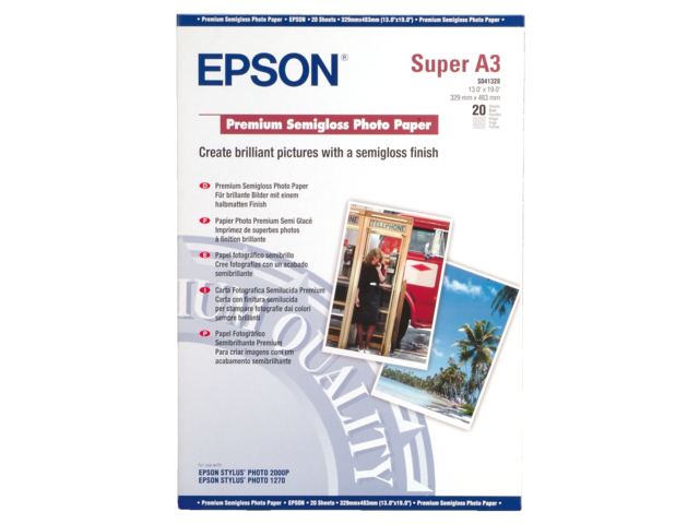 Epson Kopieerpapier A3+ Semi Gloss SO41328 1pak