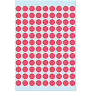 1846 - HERMA Gekleurde Etiketten Schrijfpapier 1846 Ø8mm 540st Fluor Rood 1 Pak
