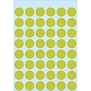 1868 - HERMA Gekleurde Etiketten Schrijfpapier Ø12mm 240st Fluor Groen 1 Pak
