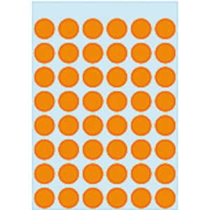 1864 - HERMA Gekleurde Etiketten Schrijfpapier 1864 Ø12mm 240st Fluor Oranje 1 Pak