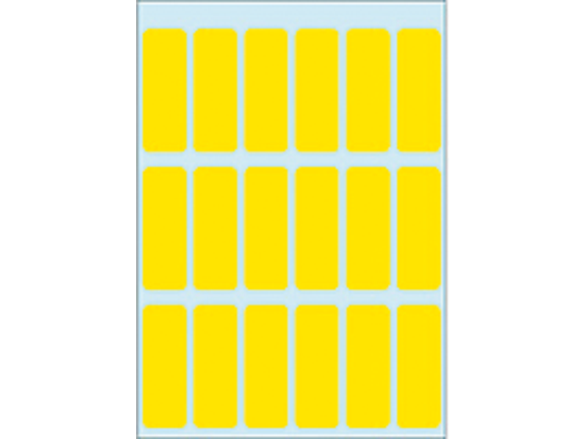 3651 - HERMA Gekleurde Etiketten Schrijfpapier no:3651 12x34mm 90st Geel 1 Pak
