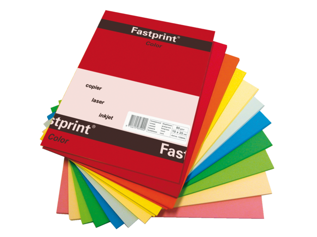 Fastprint Kopieerpapier A4 80g/m² Diverse Kleuren 10x 25vel