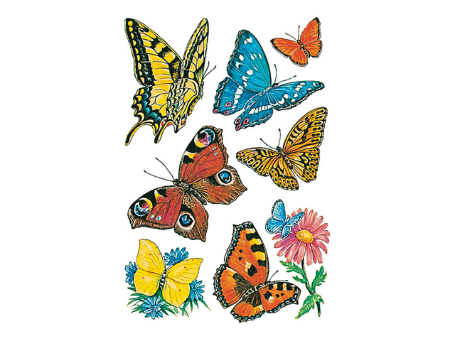 3801 - HERMA Speciaal Etiket Vlinders no:3801 1st Diverse Kleuren 1 Pak