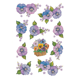 3818 - HERMA Speciaal Etiket Bloemen no:3818 Paars 1 Pak