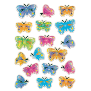 5251 - HERMA 3D Etiket Vlinders no:5251 Diverse Kleuren 1 Pak