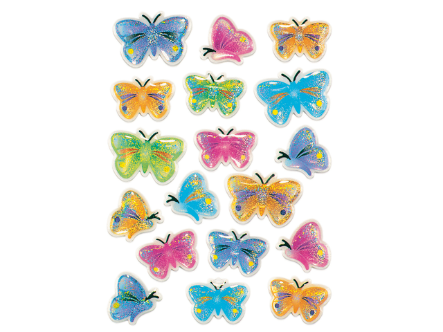 5251 - HERMA 3D Etiket Vlinders no:5251 Diverse Kleuren 1 Pak