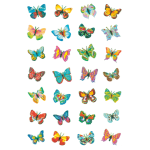 6819 - HERMA Speciaal Etiket Folie Vlinders no:6819 Diverse Kleuren 1 Pak