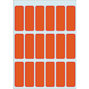 3652 - HERMA Gekleurde Etiketten Schrijfpapier no:3652 12x34mm 90st Rood 1 Pak