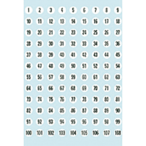 4128 - HERMA Speciaal Etiket Getal no:4128 8mm 540st Wit/Zwart 1 Pak