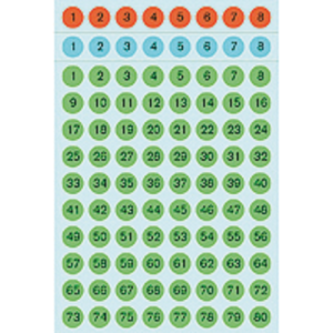4129 - HERMA Speciaal Etiket Getal no:4129 8mm 576st Diverse Kleuren 1 Pak