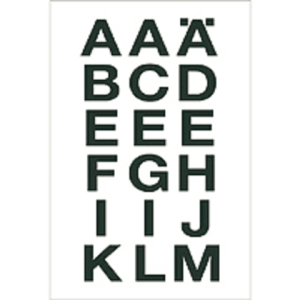 4135 - HERMA Speciaal Etiket Folie Letters A-Z no:4135 20x20mm Zwart 1 Pak