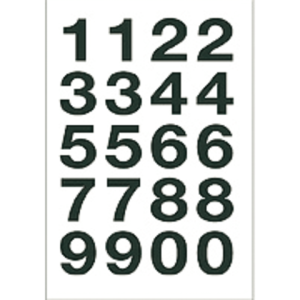 4136 - HERMA Speciaal Etiket Folie Cijfers 0-9 no:4136 20x18mm Zwart 1 Pak