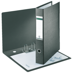 10720000 - LEITZ Ordner 2-Rings 1072 77mm Zwart Gewolkt A3