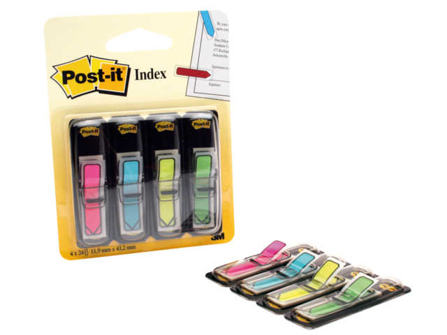 3M Post-It Index-Tabs 12mm Diverse Kleuren 1pak