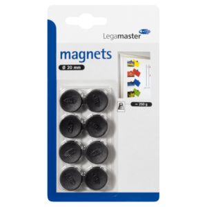 7-181101-8 - LEGAMASTER Magneet 20mm Zwart 8st