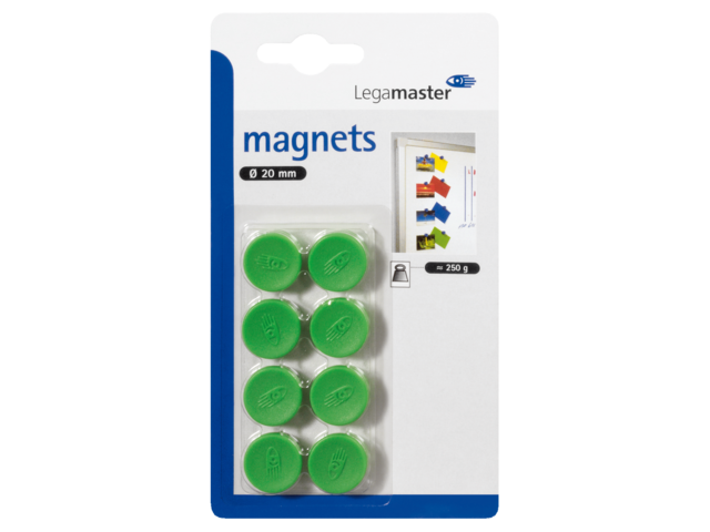 7-181104-8 - LEGAMASTER Magneet 20mm Groen 8st