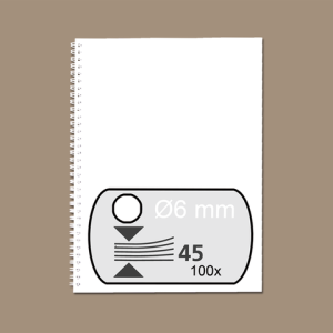 GBC Draadrug Metaal A4 34-Rings 6.3mm Wit 100st