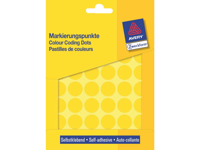 3377 - Avery Codering Etiket Zweckform no:3377 18mm 1.056st Geel