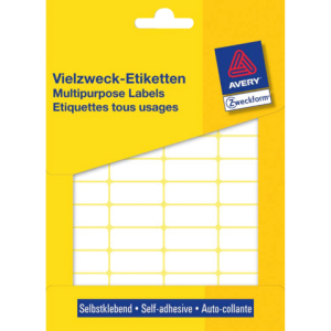 3319 - Avery Etiket Permanent no:3319 29x18mm 960st Wit 1 Pak
