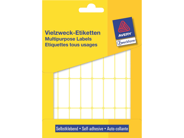 3323 - Avery Etiket Permanent no:3323 38x14mm 900st Wit 1 Pak