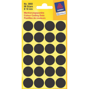 3003 - Avery Codering Etiket Zweckform 3003 18mm 96st Zwart