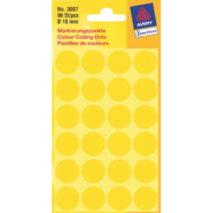 3007 - Avery Codering Etiket Zweckform 3007 18mm 96st Geel