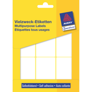 3334 - Avery Etiket Permanent no:3334 66x38mm 174st Wit 1 Pak
